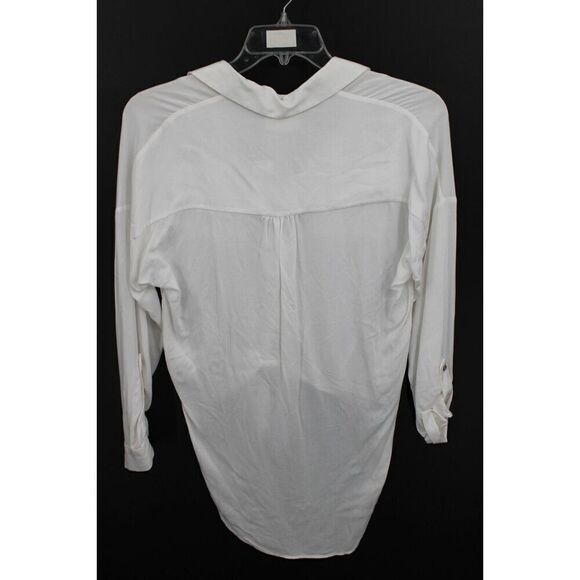Maeve Anthropologie Tie Front Sandbridge Button Down Shirt Womens XS White NWT - Picture 9 of 13